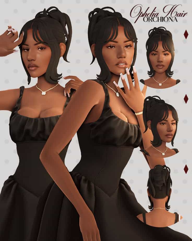 sims 4 bun hairstyle