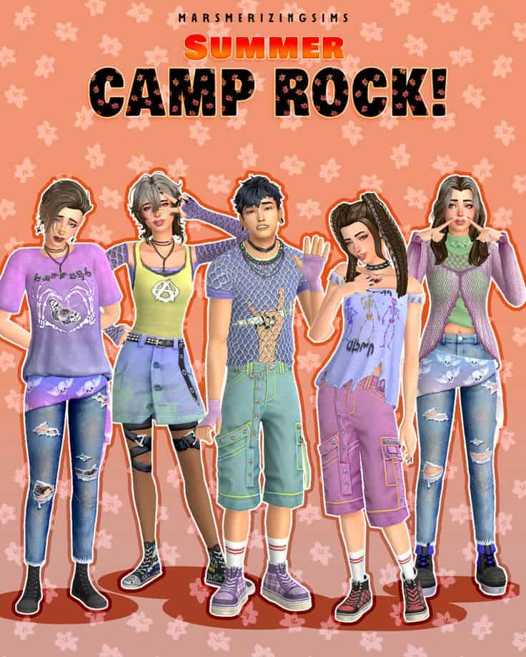 sims 4 camp rock cc pack