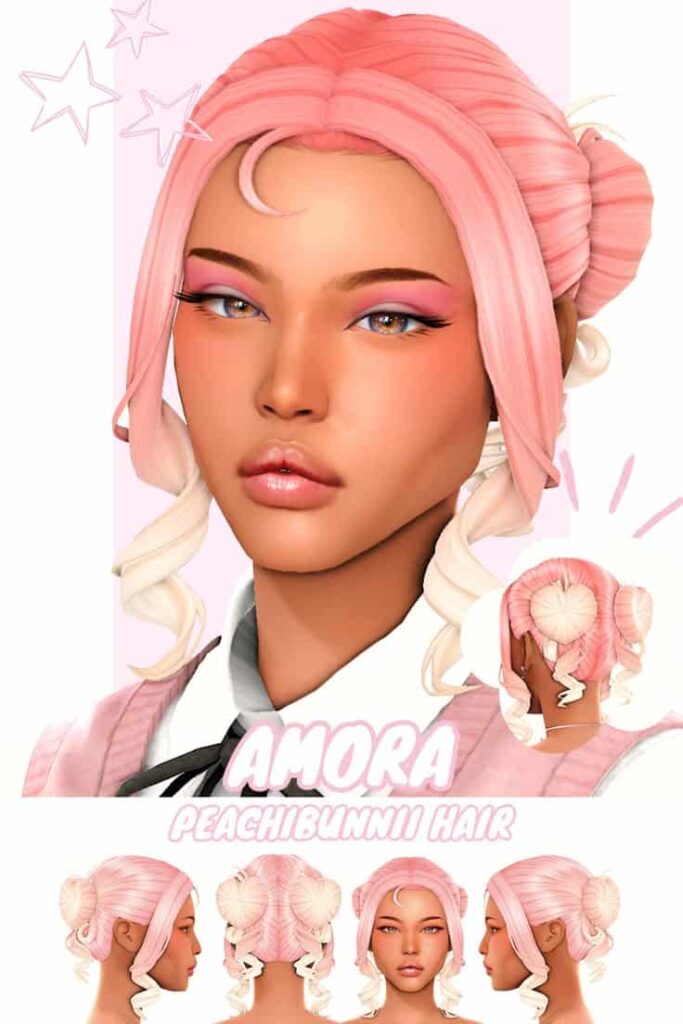 sims 4 double buns cc