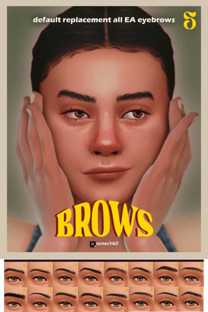 sims 4 eyebrows default replacement