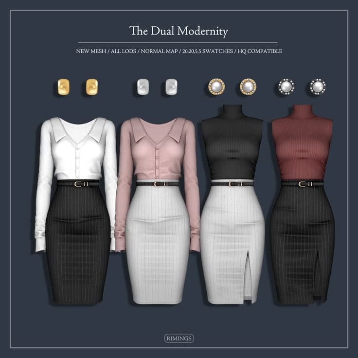 sims 4 female office clothes cc