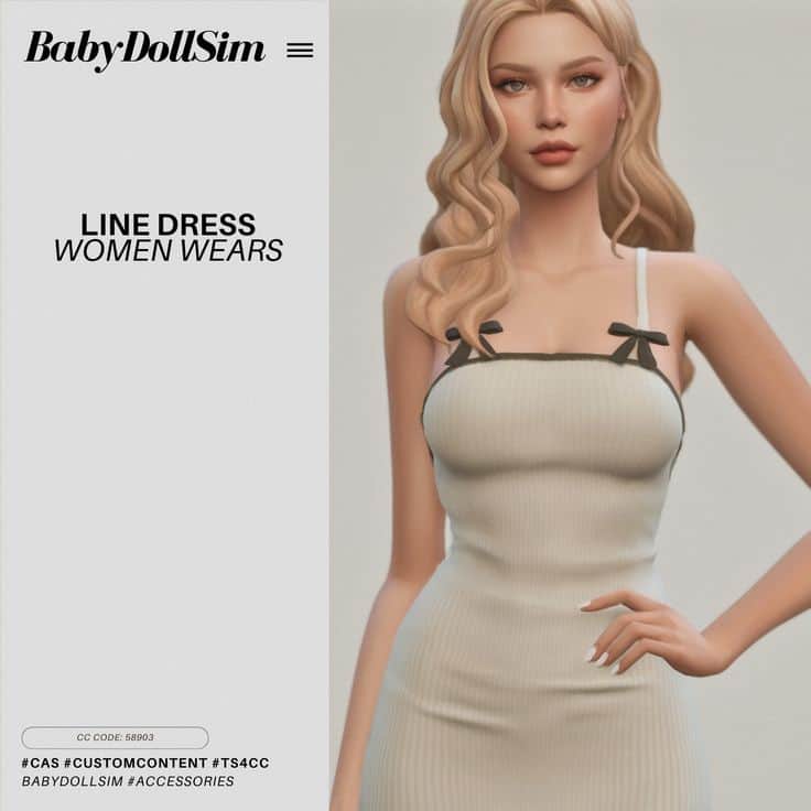 sims 4 line dress cc