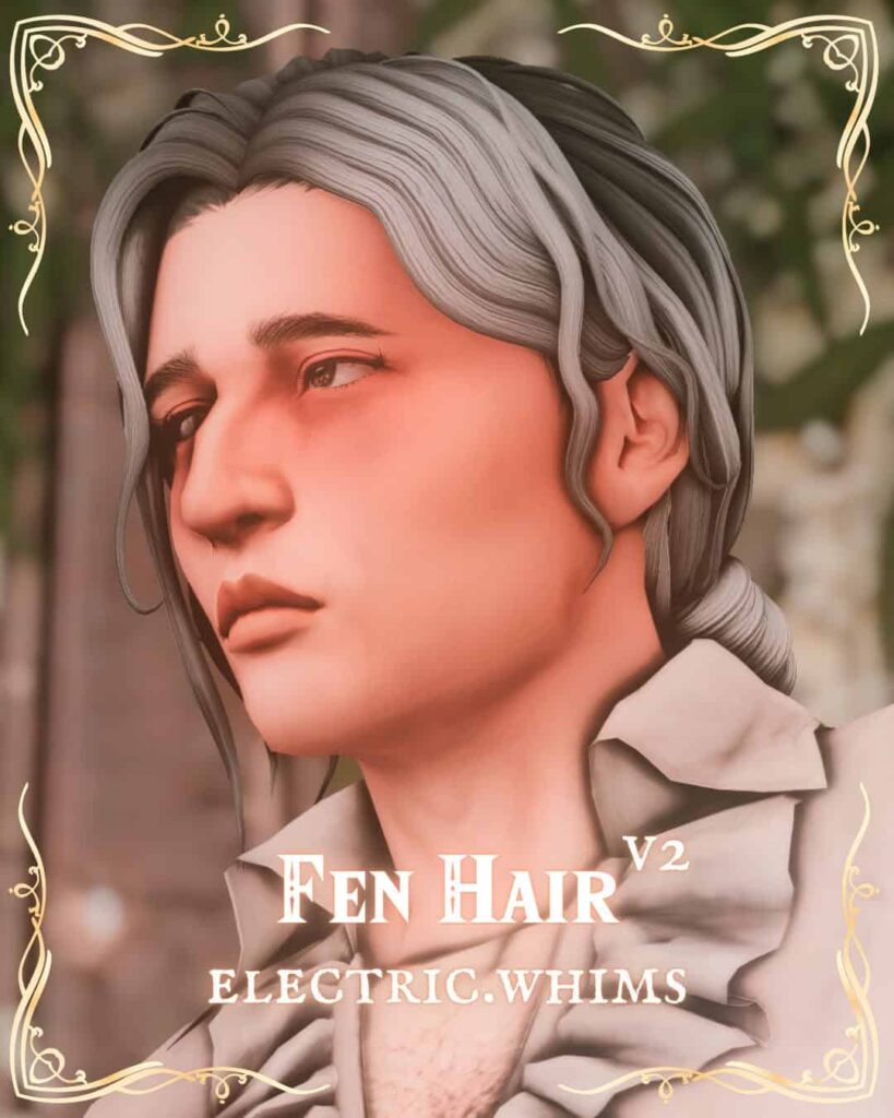 sims 4 male ponytail cc