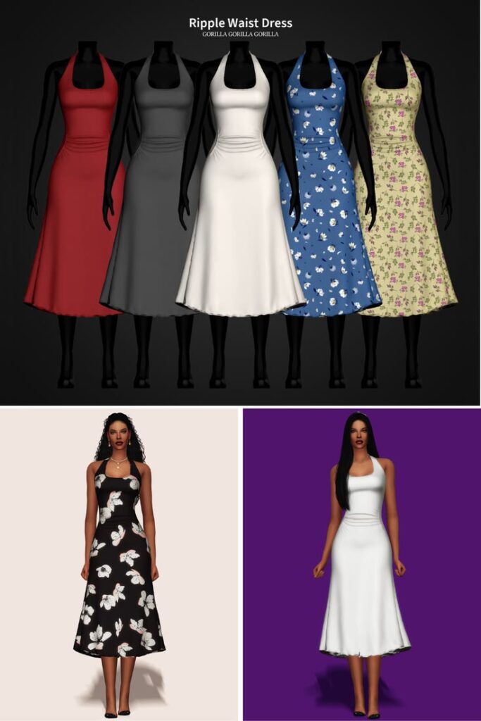 sims 4 waist dress cc