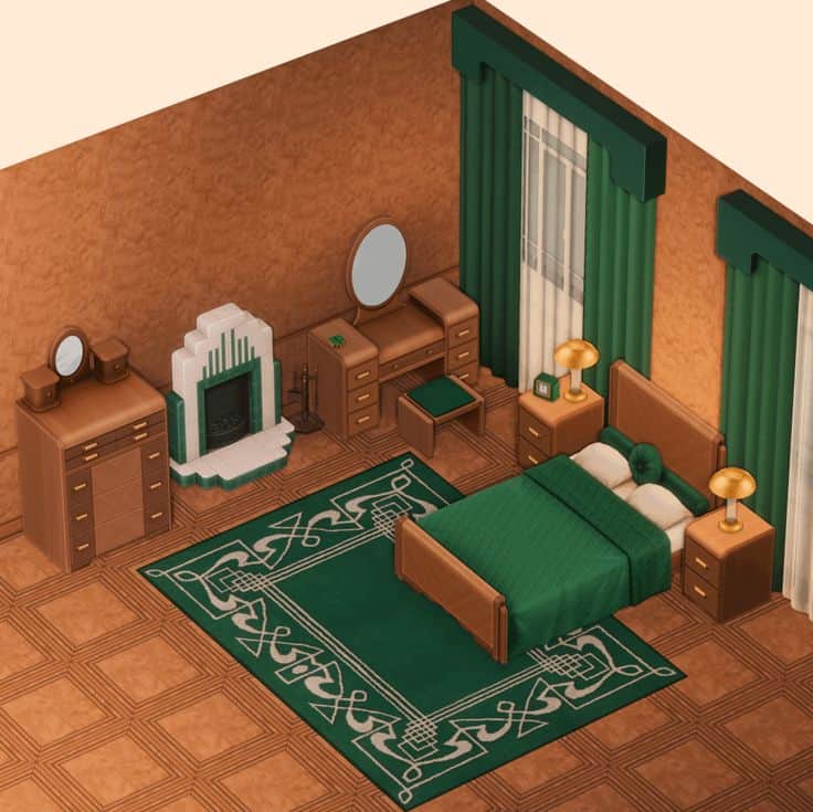 sims 4 waterfall bedroom CC