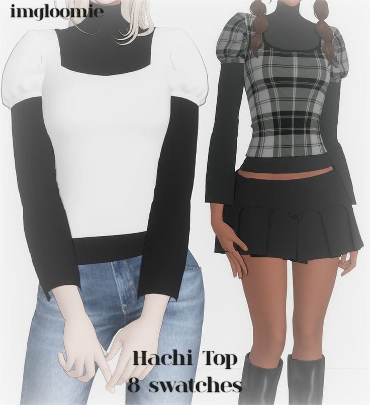 hachi sims 4 tops