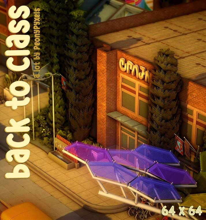 sims 4 back to class lot