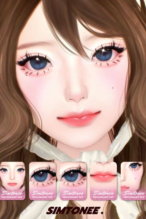 sims 4 dollheart makeup set