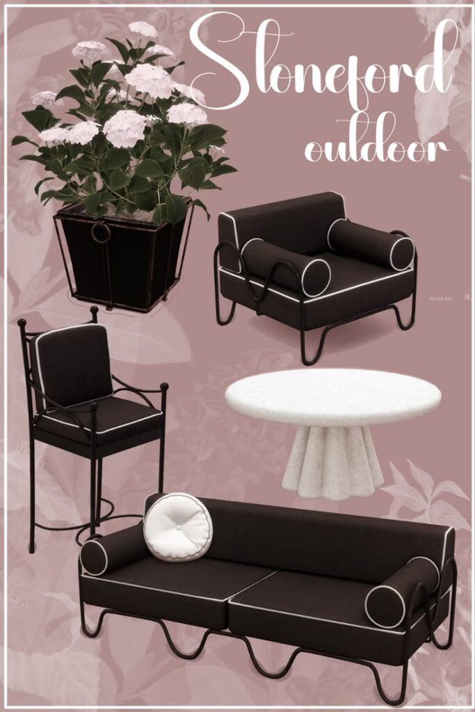 sims 4 outdoor furniture cc set