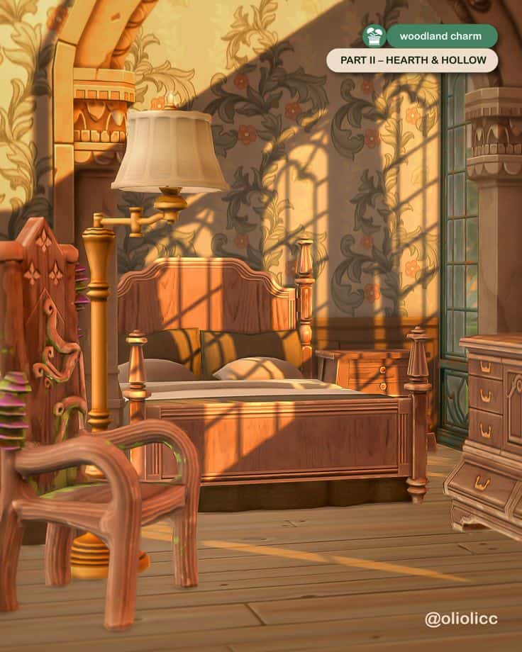 sims 4 rustic bedroom cc