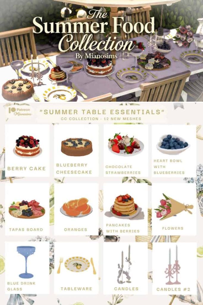 sims 4 summer food cc