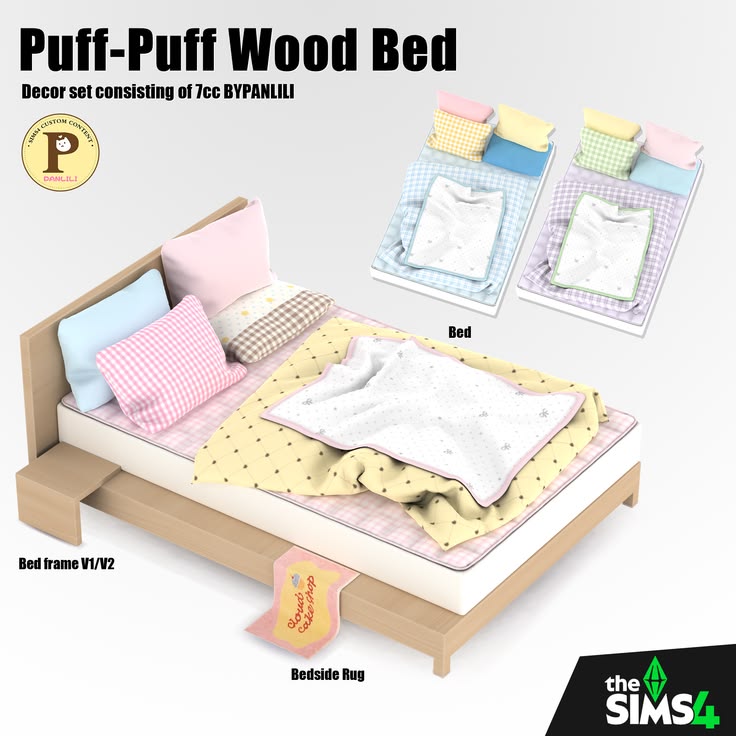 sims 4 wood bed cc