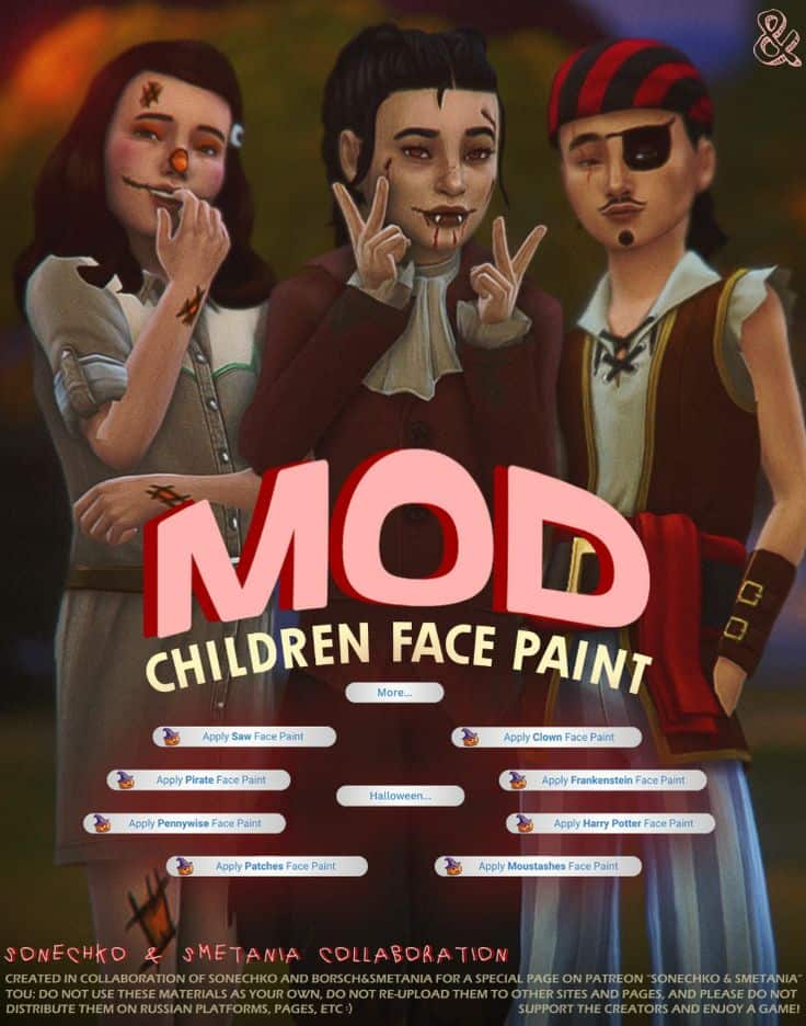 child face paint mod