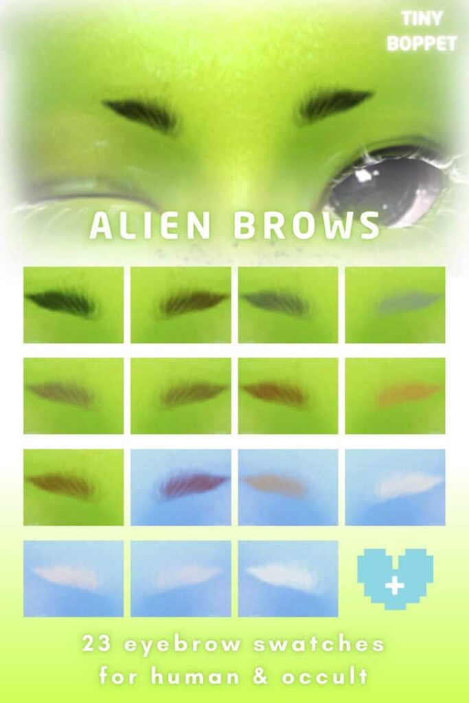 sims 4 alien brows cc
