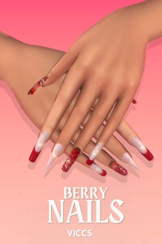 sims 4 berry nails cc