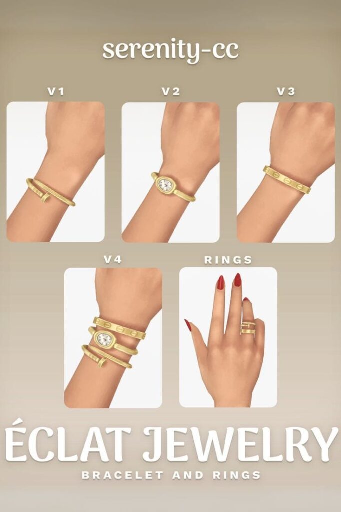 sims 4 bracelet and rings cc