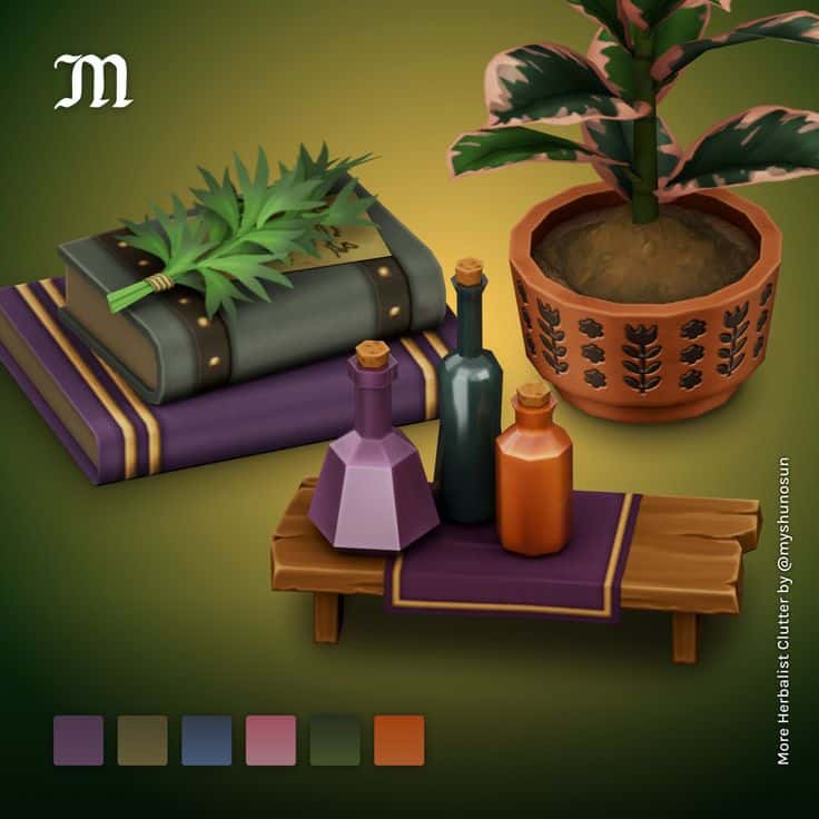 sims 4 herbalist clutter cc
