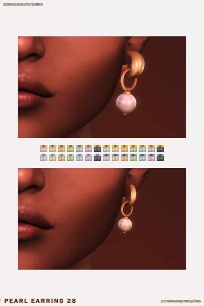 sims 4 pearl earrings cc