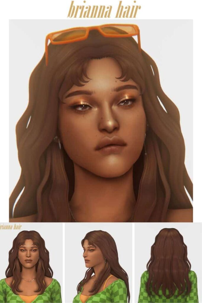 sims 4 wavy hair with bangs
