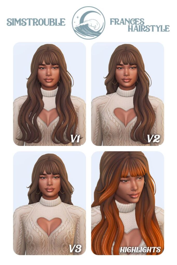 wavy hair with bangs