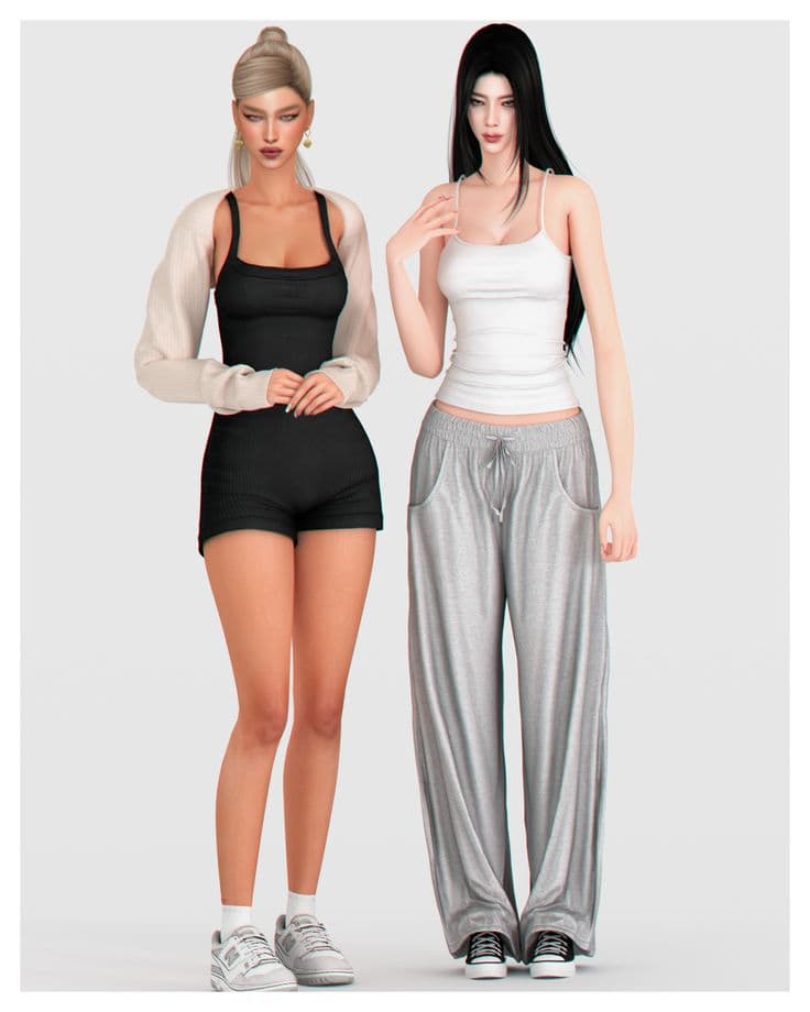 female clothes cc pack