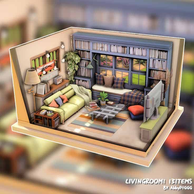 living room cc pack sims 4