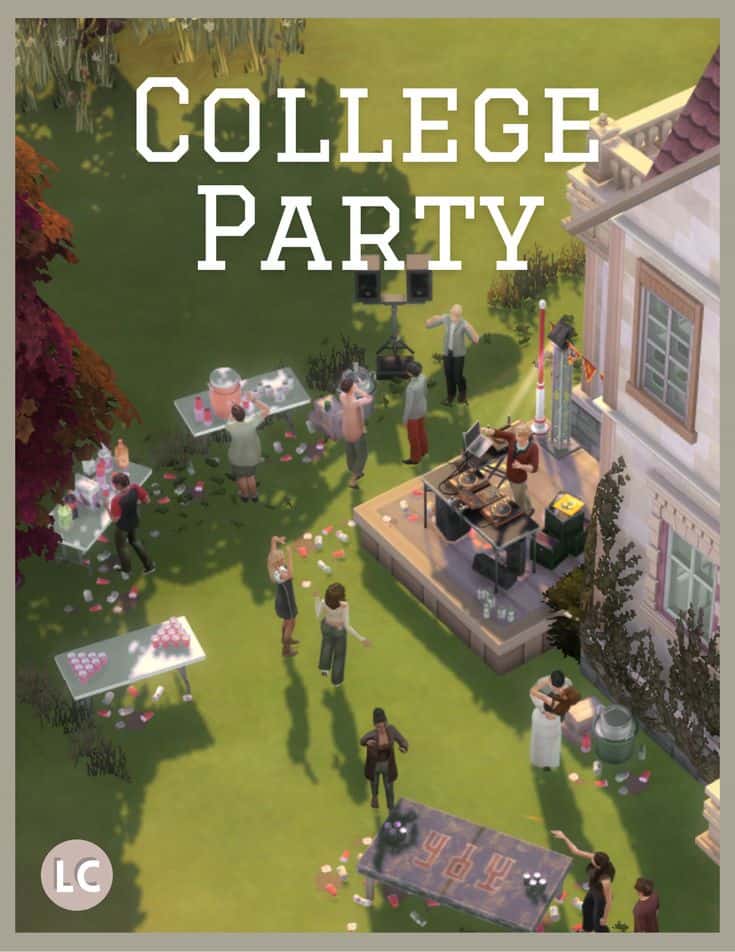 sims 4 college party cc pack