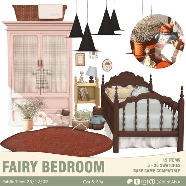 sims 4 fairy bedroom cc pack