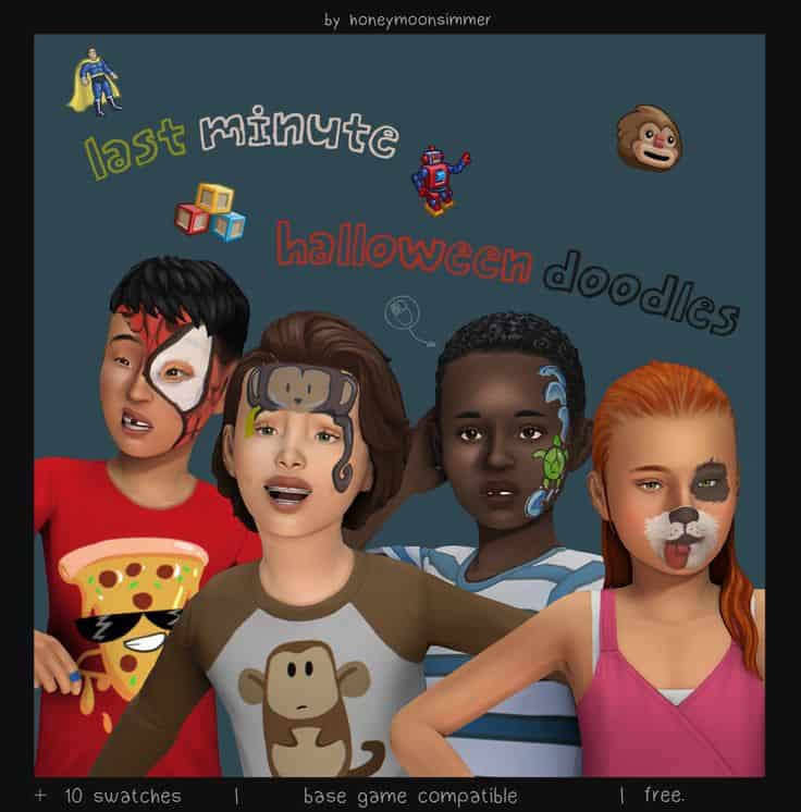 sims 4 halloween doodles cc