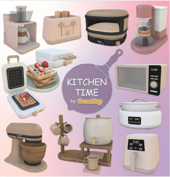 sims 4 kitchen cc set maxis match