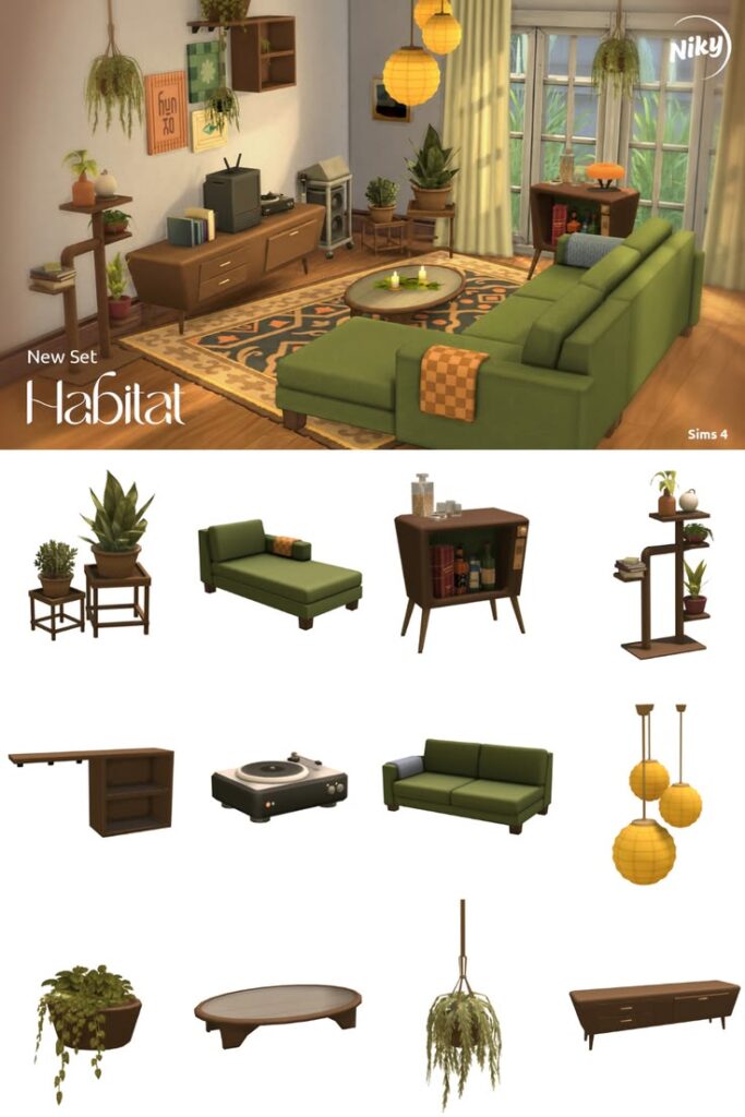 sims 4 living room cc pack maxis match