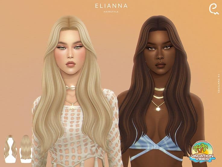 sims 4 long flowy hair cc
