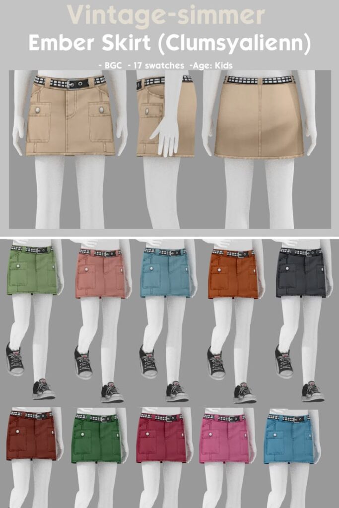 sims 4 mini skirts cc