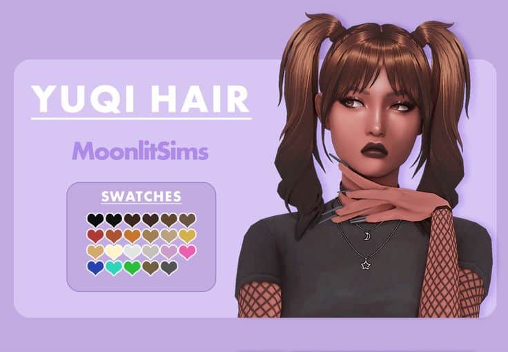 sims 4 pigtails maxis match