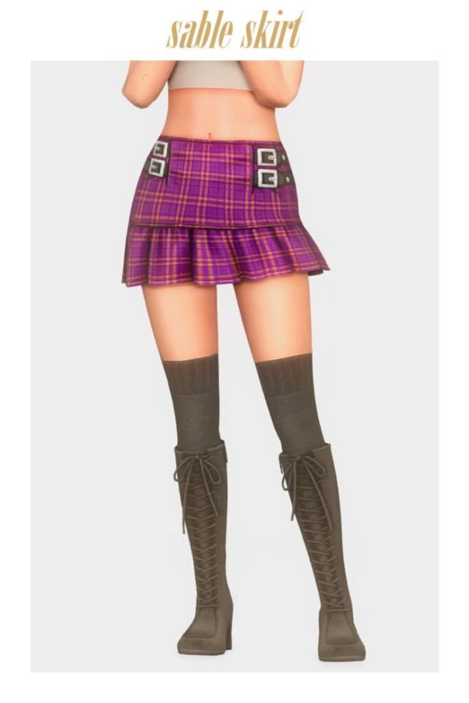 sims 4 pleated skirt