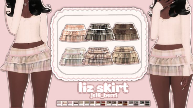 sims 4 ruffled mini skirt