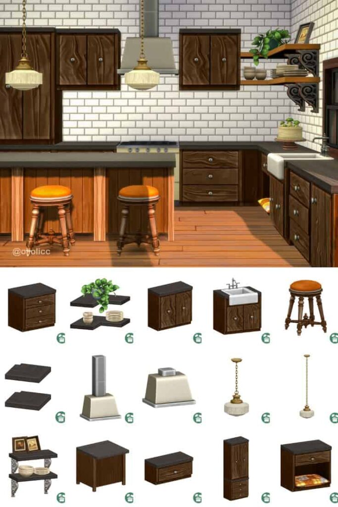 the sims 4 kitchen cc set