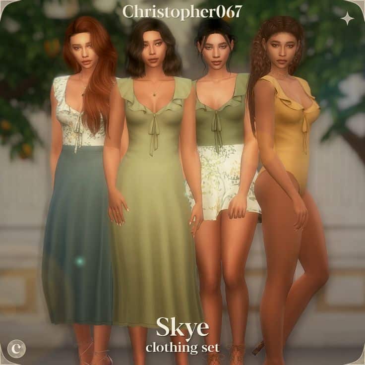 the sims 4 skirt cc collection