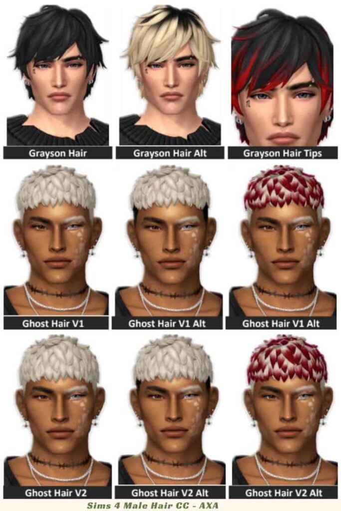 male hair cc collection