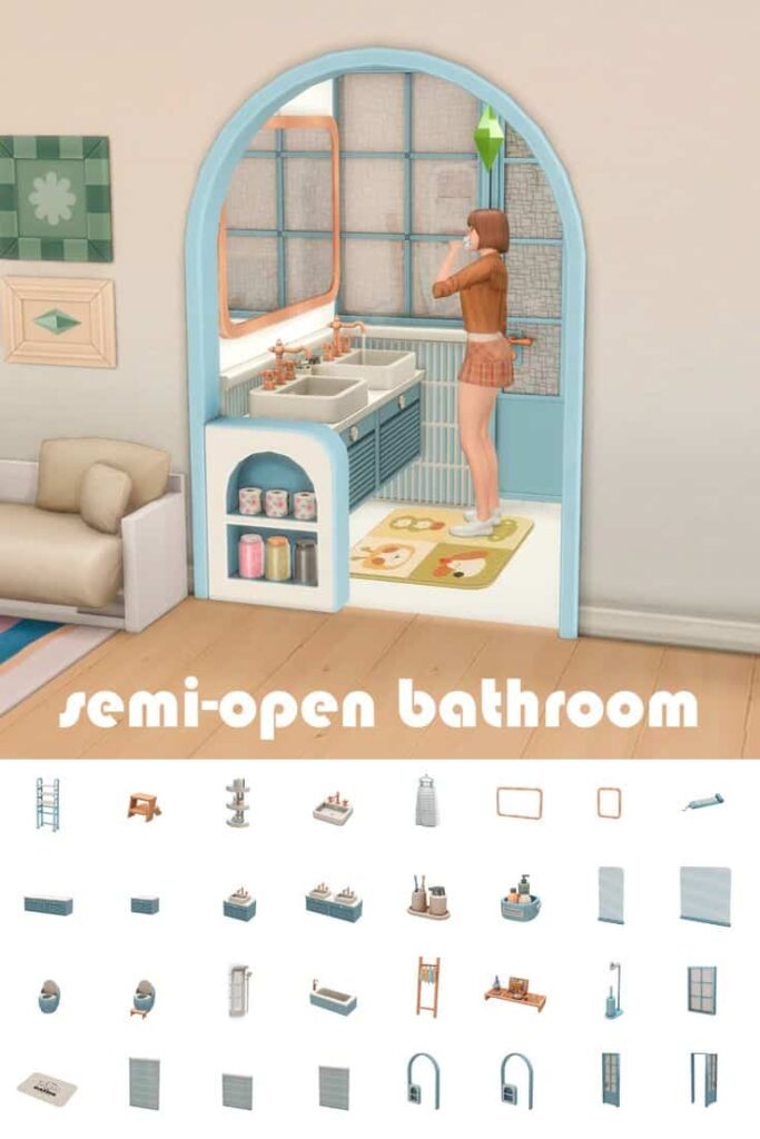 sims 4 bathroom pack maxis match