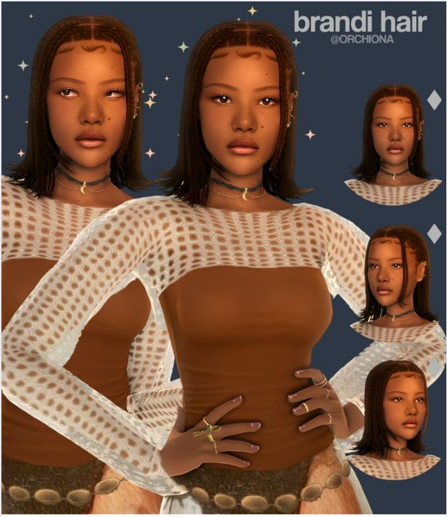 sims 4 braided bob hair