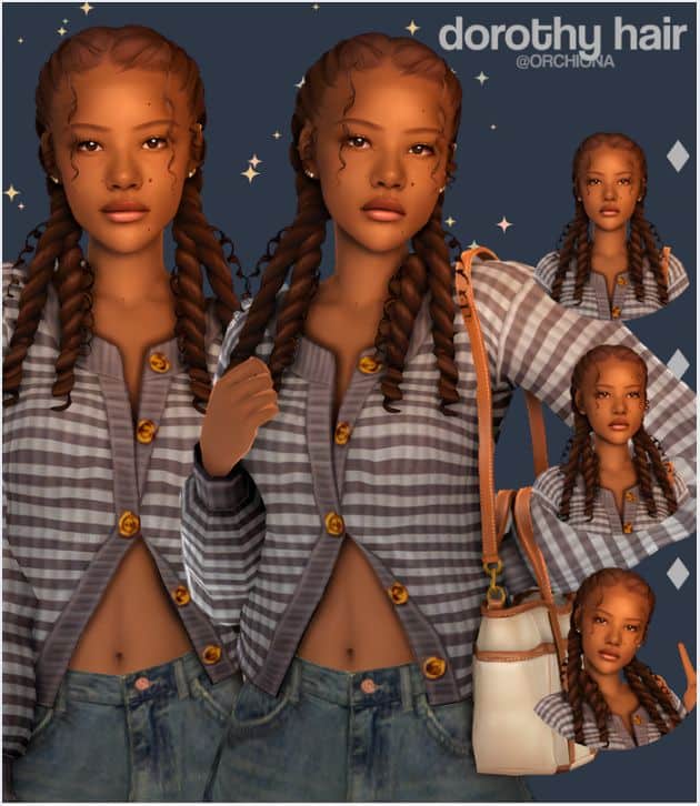 sims 4 braided pigtails
