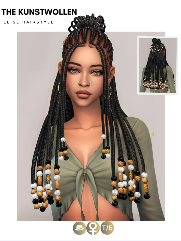 sims 4 braids with beads