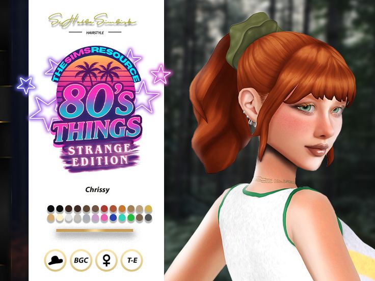 sims 4 high ponytail cc