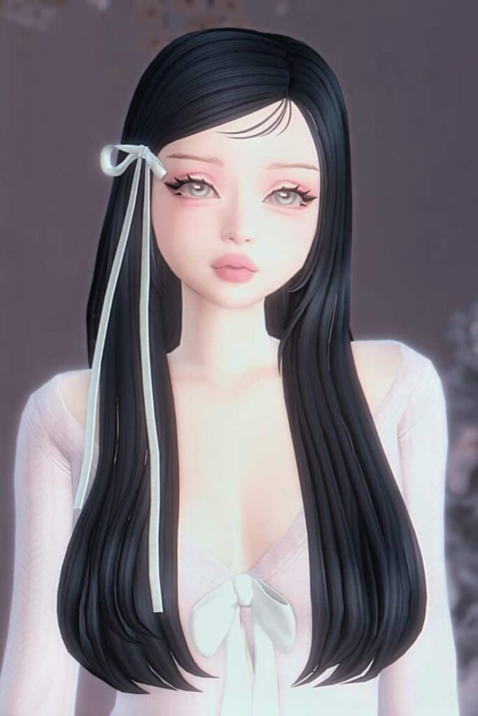 sims 4 long straight hair