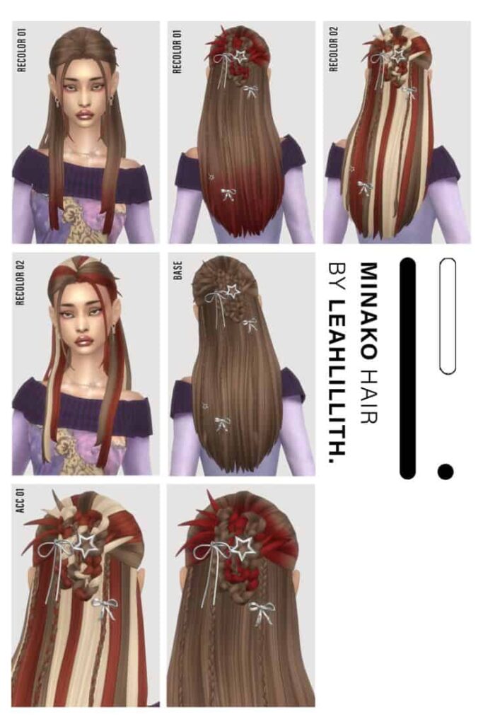 sims 4 long straight hair cc