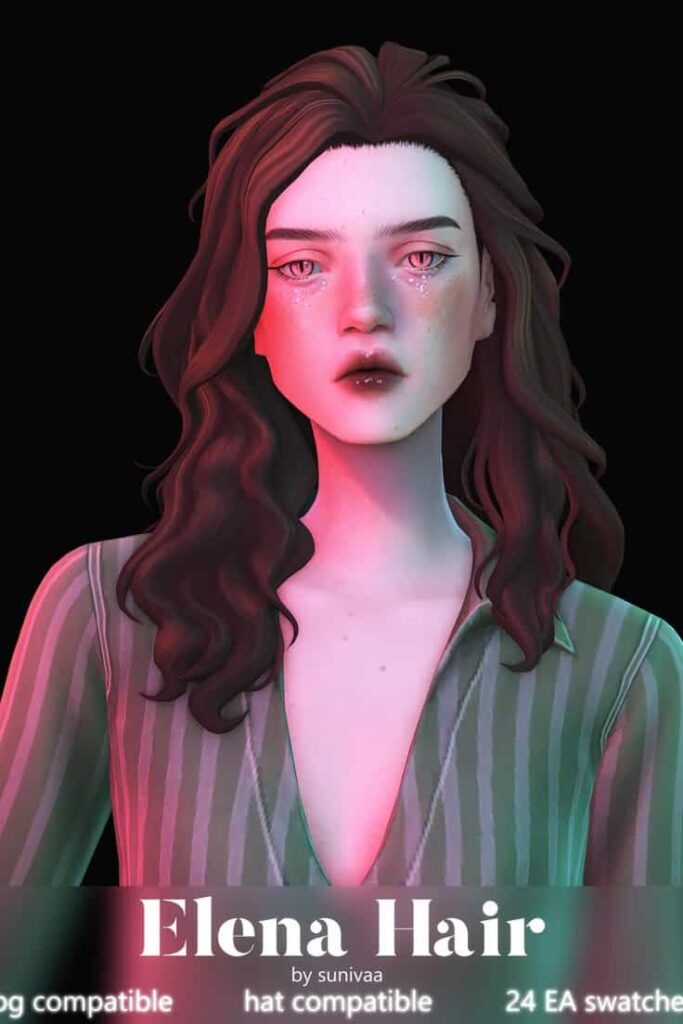 sims 4 messy and wavy hair cc