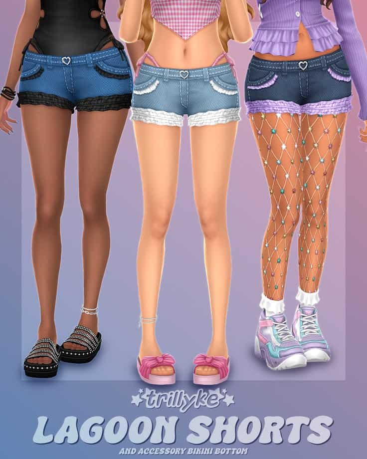 sims 4 shorts and bikini accessory