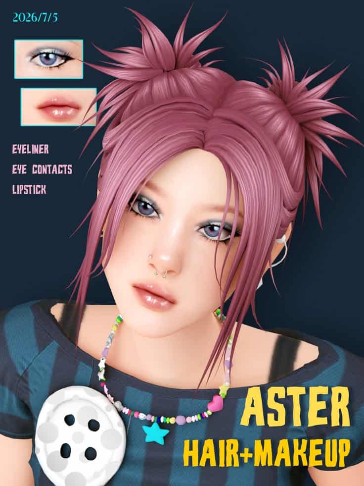 sims 4 spiky buns cc