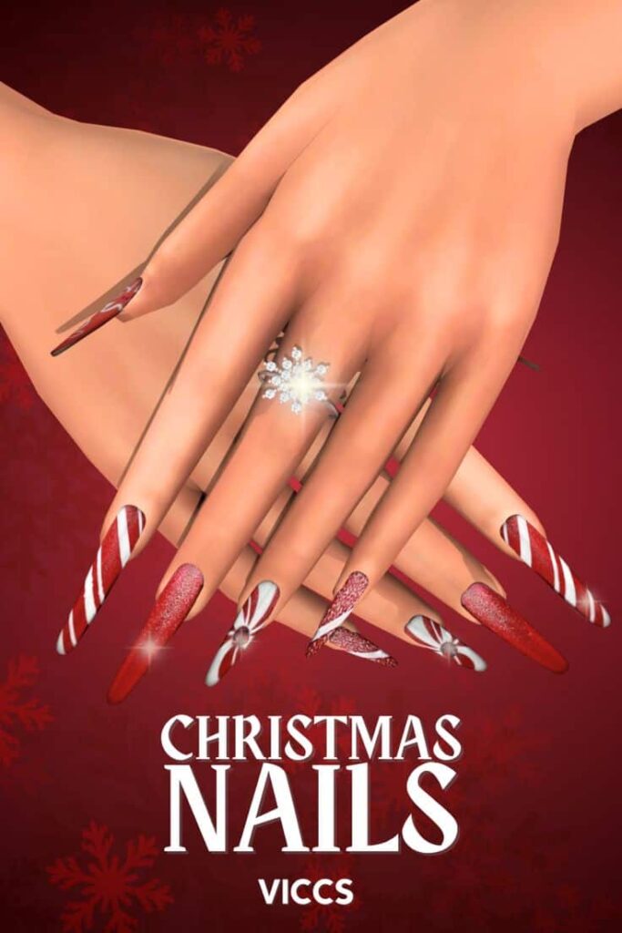 christmas nails cc